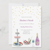 Hand getrokken Waterverf grillige bruiloft uitnodi Kaart (Voorkant)