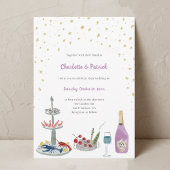 Hand getrokken Waterverf grillige bruiloft uitnodi Kaart