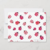 Hand getrokken Waterverf lieveheersbeestje grillig Notitiekaartje (Achterkant)