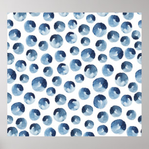 Hand getrokken Waterverf Naadloze Wallpaper Poster