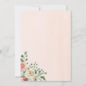 Hand getrokken Waterverf Roos Bloemen Vrijgezellen Kaart (Achterkant)