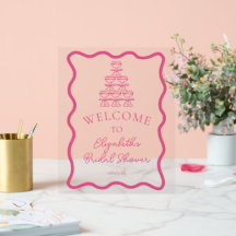 Hand getrokken Wavy Lijst & Champagne Tower Welkom