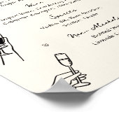 Hand getrokken Wedding Bar Drink Menu Poster (Hoek)