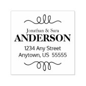 Hand getrokken werveling accent retour adres  zelfinktende stempel (Design)