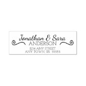 Hand getrokken werveling retouradres zelfinktende stempel (Design)