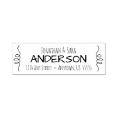 Hand getrokken wervelingen retouradres  zelfinktende stempel (Design)