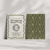 Hand getrokken Whimsy Doodle Thanksgiving Dinner Feestdagenkaart