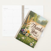 Hand getrokken wilde bloemen, tarwe stengels, vlin planner (Display)