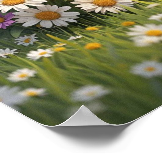 Hand getrokken wilde bloemen, tarwe stengels, vlin poster (Hoek)