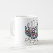 Hand getrokken Wildflower Mok | Gewoon blijven gro (Voorkant links)