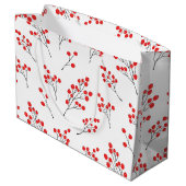 Hand getrokken winter bessen patroon groot cadeauzakje (Achterkant Gekanteld)