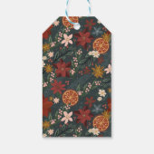 Hand getrokken Winter Florals Gift Label Cadeaulabel (Achterkant)