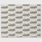 Hand getrokken Winter Sled Black Script Vakantie Cadeaupapier (Vlak)