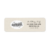 Hand getrokken Winter Sled met Elegant Script Ovaa Etiket (Voorkant)