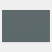 Hand getrokken  winterbloemen donkergroen inpakpapier vel (Voorkant 3)