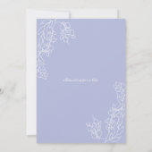 Hand getrokken Wisteria Floral Verjaardag Uitnodig Kaart (Achterkant)