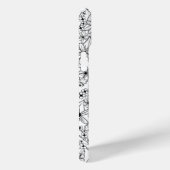 Hand getrokken wit bloemmotief Paarse monogram Case-Mate iPhone Case (Achterkant / Rechts)