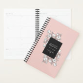 Hand getrokken witte bloemen pastel roze afspraak planner (Display)