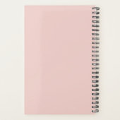 Hand getrokken witte bloemen pastel roze afspraak planner (Achterkant)