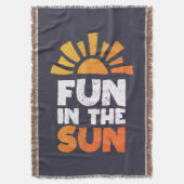 Hand getrokken woorden "plezier in de zon" deken (Voorkant Verticaal)