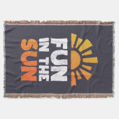 Hand getrokken woorden "plezier in de zon" deken (Voorkant)