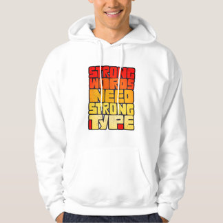 Hand getrokken woorden Sterke woorden hebben sterk Hoodie
