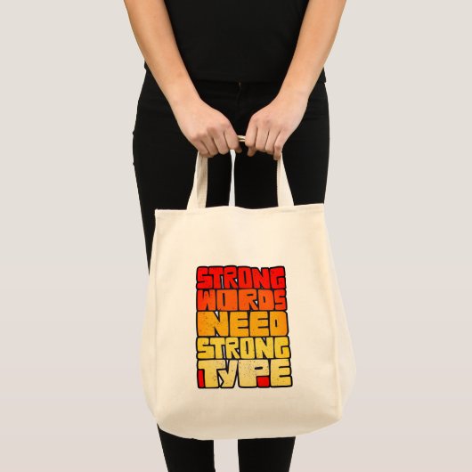 Hand getrokken woorden Sterke woorden hebben sterk Tote Bag (Voorkant (product))