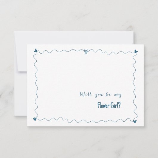 Hand getrokken zal je Flower Girl voorstel Kaart (Voorkant)