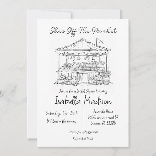 Hand getrokken ze is van het Vrijgezellenfeest van Kaart (Voorkant)