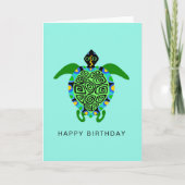 Hand getrokken ZEE SCHILDPAD - Wildlife - Natuur Kaart (Voorkant)