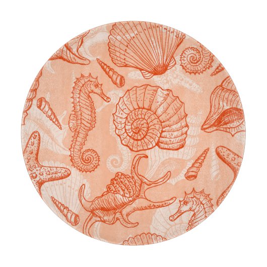 Hand getrokken Zee: Snijplank (Voorkant)