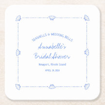 Hand getrokken zeeschelpen & bruiloft klokken Vrij