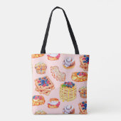 Hand getrokken Zoete bakkerij ontbijt traktaties r Tote Bag (Achterkant)