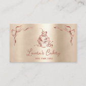 Hand getrokken zoete cupcake bakkerij banketbakker visitekaartje (Voorkant)