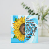 Hand getrokken Zonnebloem en Citaat (Staand voorkant)