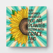 Hand getrokken Zonnebloem en Citaat Fotoplaat (Voorkant)