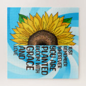 Hand getrokken Zonnebloem en Citaat Legpuzzel (Horizontaal)