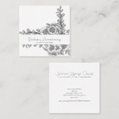 Hand getrokken zonnebloem Visitekaartje (Voorkant / Achterkant)