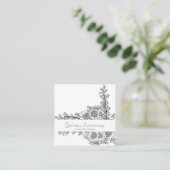 Hand getrokken zonnebloem Visitekaartje (Staand voorkant)