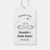 Hand getrokken zwaan Elegant Vrijgezellenfeest dan Cadeaulabel (Voorkant)