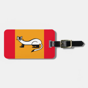 Hand getrokken zwart-voetse FRET- Wildlife- Rood Bagagelabel