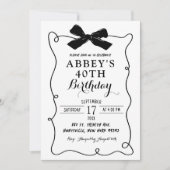 Hand getrokken zwarte boog geïllustreerd volwassen kaart (Voorkant)