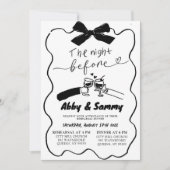 Hand getrokken zwarte boog paar toast repetitie di kaart (Voorkant)