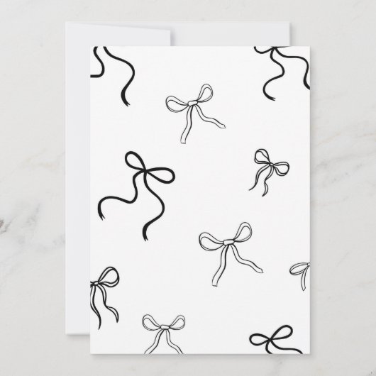 Hand getrokken zwarte boog taart verrassing verjaa kaart (Achterkant)