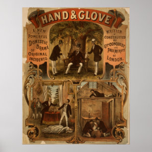 Hand & Glove DRAMA Act VAUDEVILLE Poster