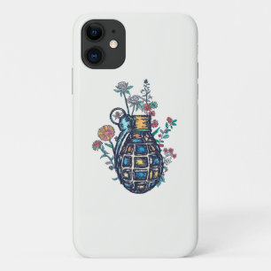Hand Grenade Vase of Flowers Case-Mate iPhone Case
