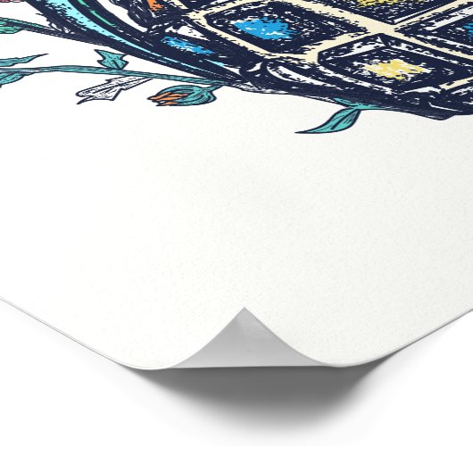 Hand Grenade Vase of Flowers Poster (Hoek)