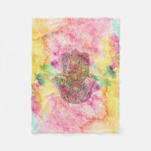 Hand HAMSA van de Henna van de het symboolamulet Fleece Deken