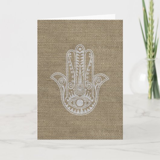 Hand HAMSA van het symboolamulet van Fatima Kaart (Voorkant)