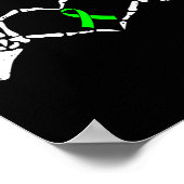 Hand Hart Mentale Gezondheid Bewustzijn Lint Warri Poster (Hoek)